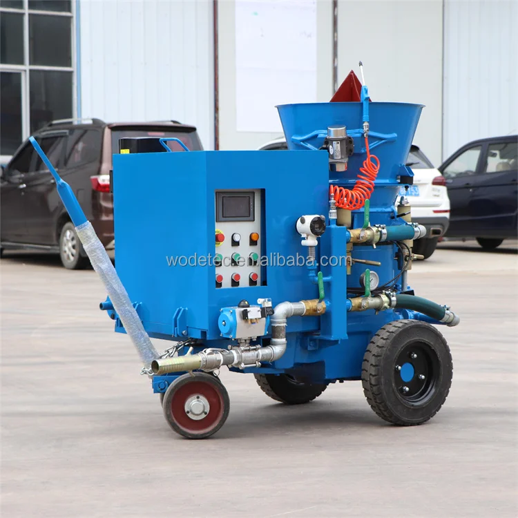 1.5~9m3/h China portable dry mixing electric castable refractory shotcrete machine system