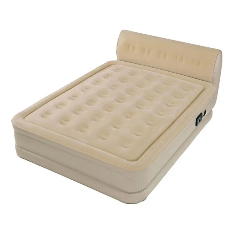Deluxe Queen Size  ELEVATED INFLATABLE AIR BED WITH  BUILT-IN  ELECTRIC  PUMP/HEADBOARD