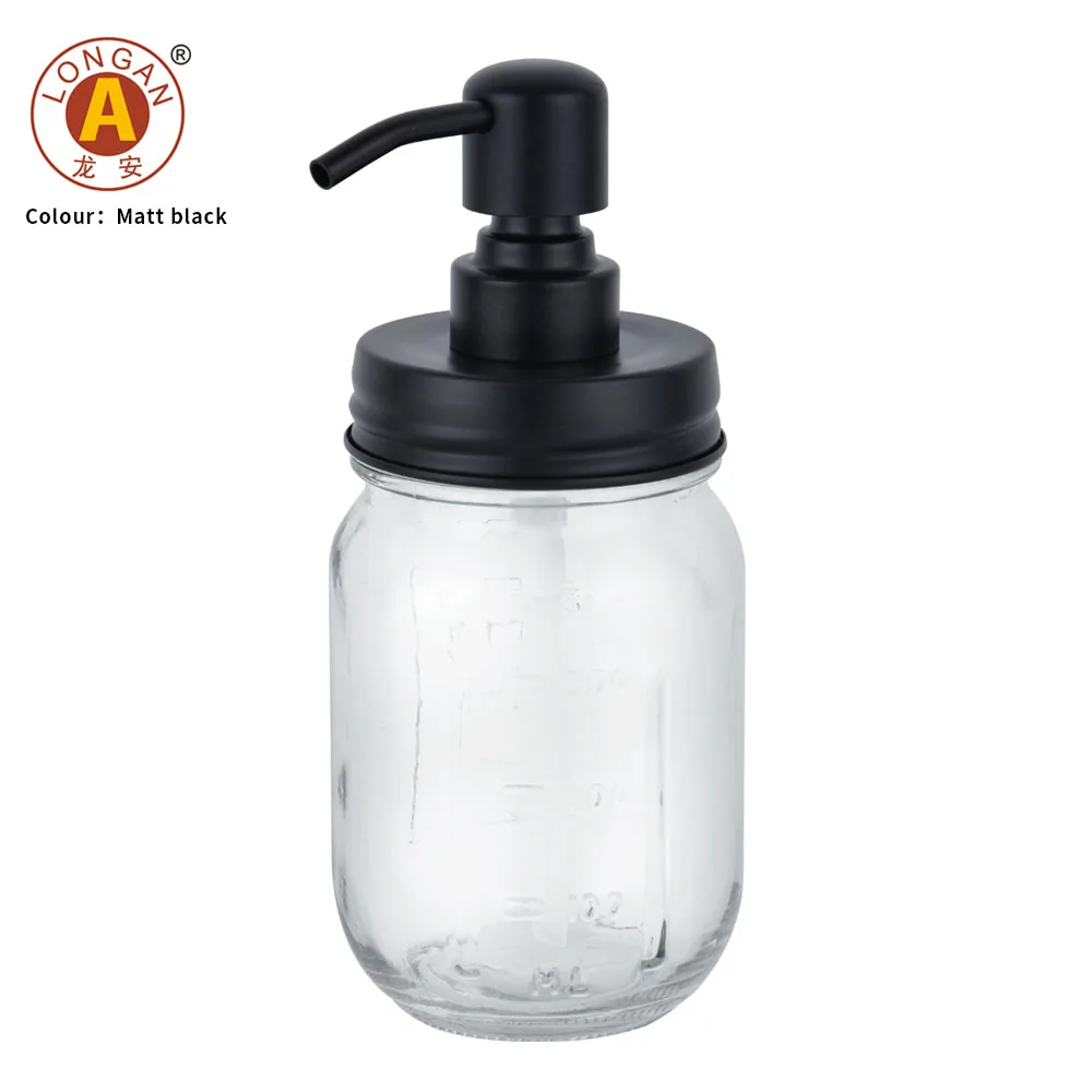 Low Price Empty Glass Mason Jar Soap Pump Pump Lid Glass Mason Jar Wholesale Mason Jar Dispenser Glass With Lotion Pump