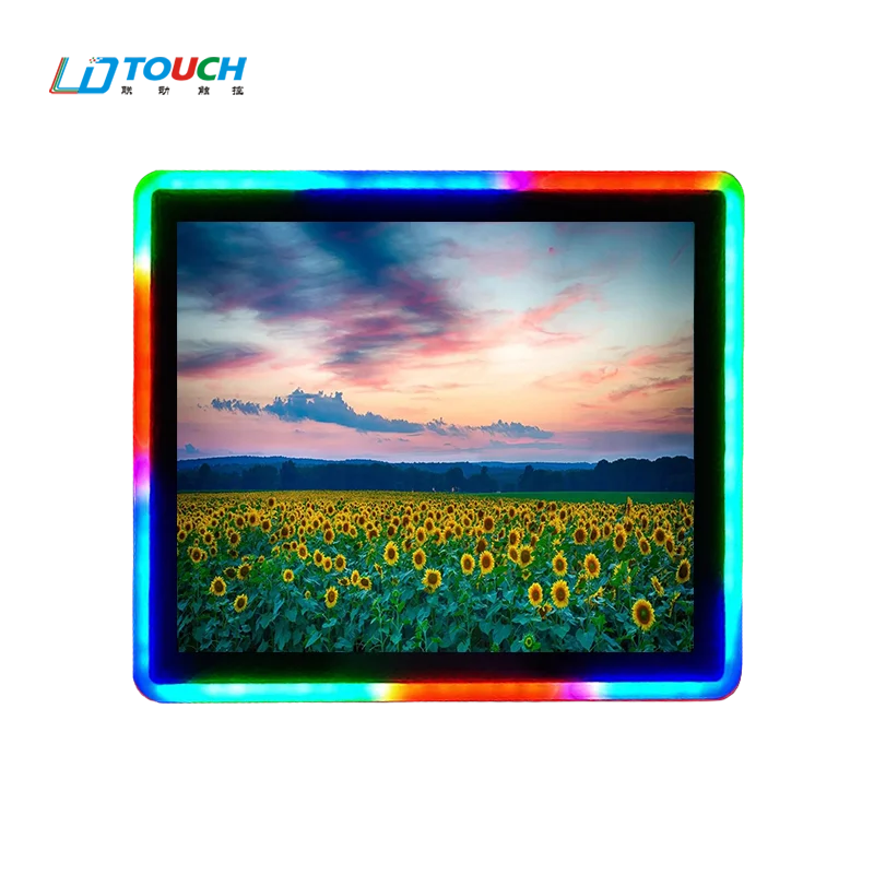 4:3 19 inch PCAP touch monitor display  with LED lights for 3M/ELO protocol