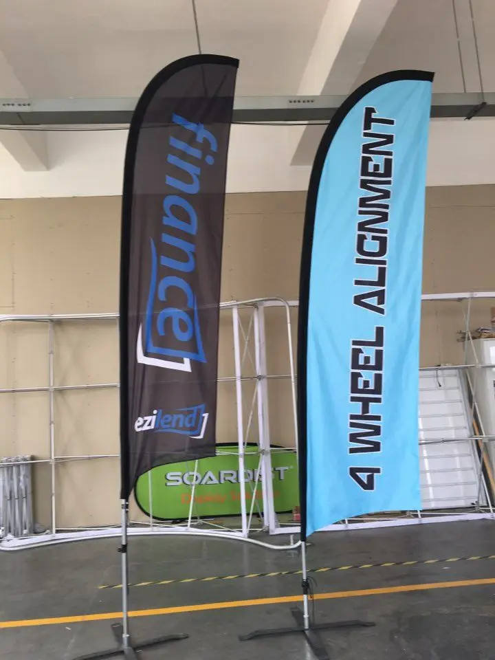 Hot selling outdoor flying polyester two sided  print Advertising beach flag Marketing custom banner