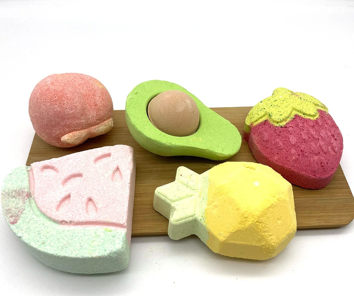 Muran Msds/100% Natural Ingredients Custom Factory Private Label Organic fruits Bath Balls Fizzy Bomb Gift Set Spa Bath Bombs