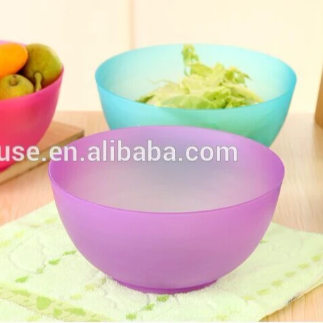 
factory OEM cheap plastic transparent salad bowl 