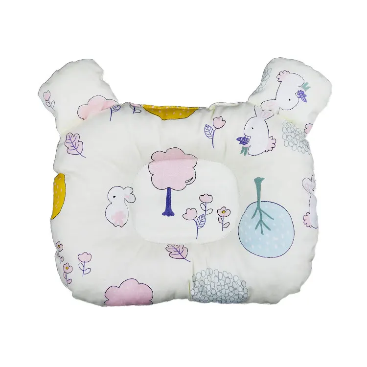 
New Born Baby Sleep Flat Head Support Travel Neck Stuffed Cute Pattern Animal Rabbit Pillow 