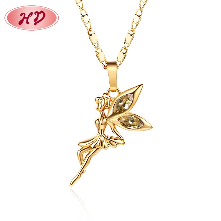 Jewelry By The Dozen Fairy Tale Angle Tinkerbell Princess Necklace And Earring Sets Brass Jewelry For Girls