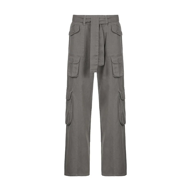 Overalls Ladies summer high street wide leg Fashion Hiphop Pants Women