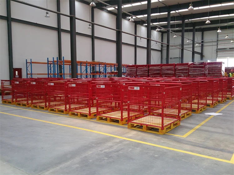 Good quality factory universal transportation cargo & storage equipment 4-side metal cage