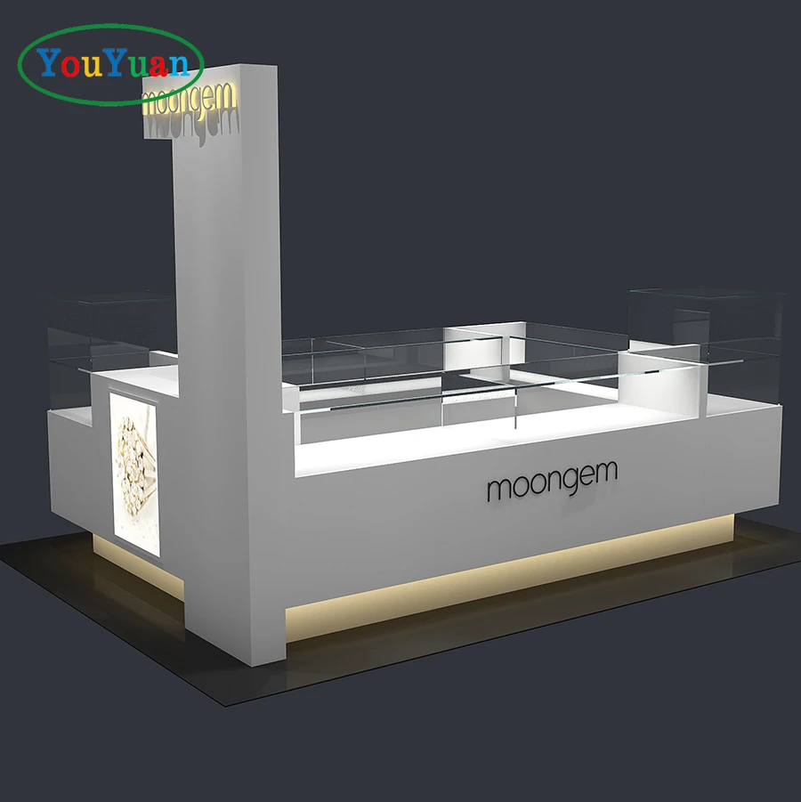 Jewellery kiosk mall showcase jewelry cabinet display round tower wine display island diamond showcase