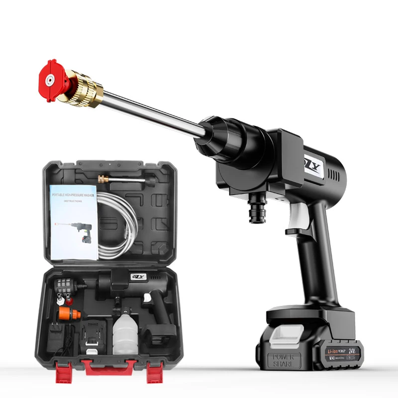 Беспроводной портативный пистолет для мойки автомобиля, пенораспылитель для мойки высокого давления с перезаряжаемой литиевой батареей