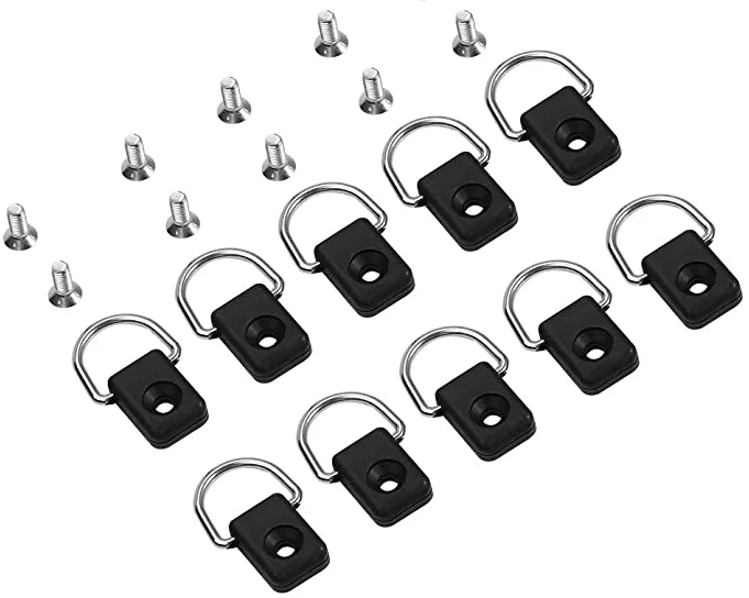 Kayak D Ring without Screw Safety Screw Rings Deck Loop Mounting Tie Down Kit Quality Durable Canoe Boat Fishing Sailing