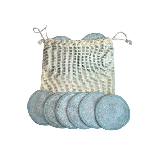 Eco Friendly Organic Bamboo Cotton reusable make up pads custom Make Up Remover Makeup Cleaning Pads