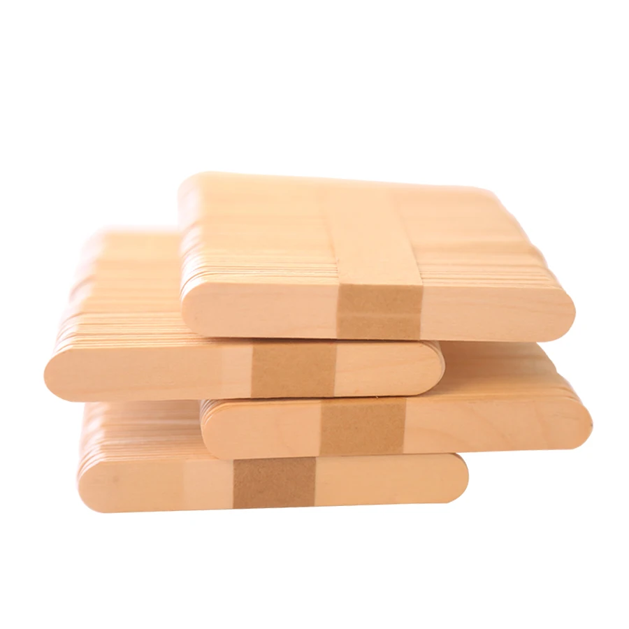 Birch Making Custom Disposable Bulk Package Birch Wooden Ice Cream Sticks In Sack