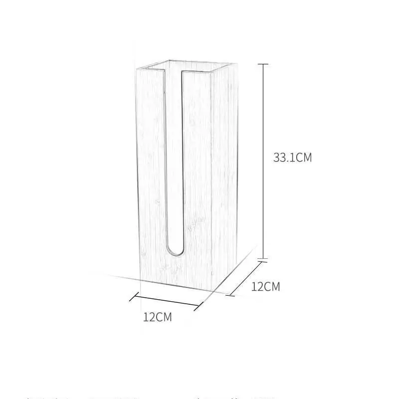 Bamboo Toilet Paper Holder Wooden Tissue Spare Organizer Vertical Bamboo Free-Standing Toilet Paper Compact Organizer
