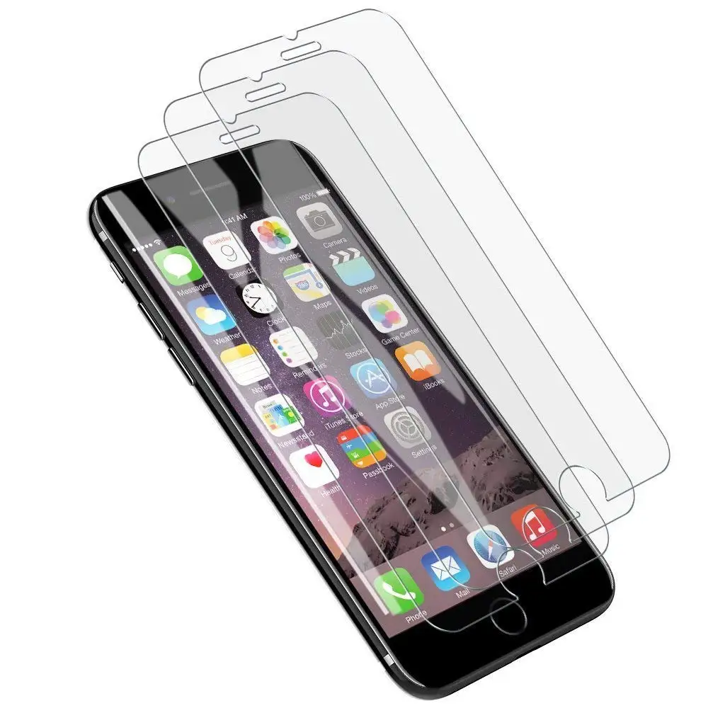 3 Упак. Для iPhone 6 7 8 11 Плюс закаленное стекло Защита экрана Легкая установка