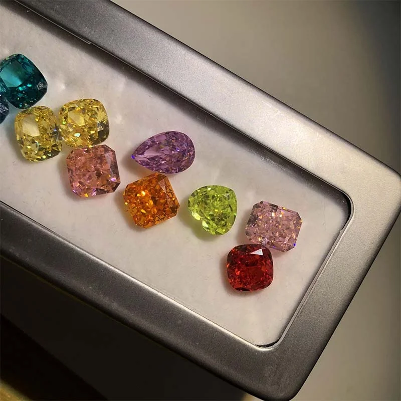 HMOIS  Asscher shape gia certificate VVS1 blue EF color moissanite diamonds