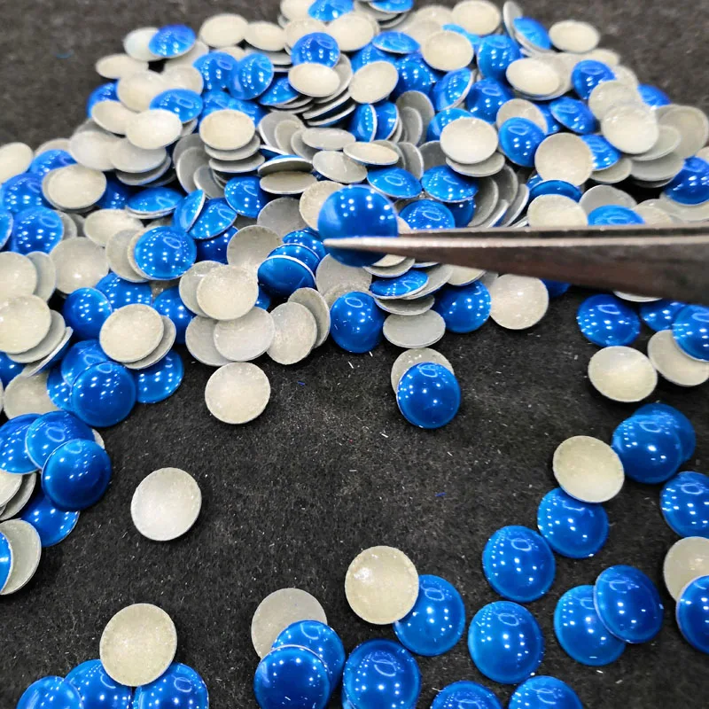 Factory direct sale excellent quality ceramic hot fix half round pearl beads