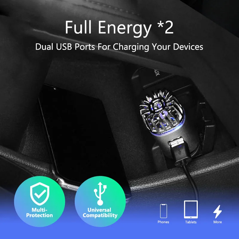 Новинка 2022 ETL Заводская цена мини 12 В зарядное устройство 2 в 1 USB PM2.5 очиститель воздуха ионизатор
