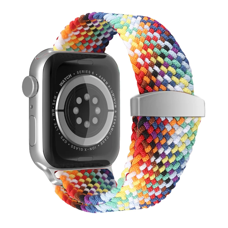 ESEEKGO New Hot Selling Fashion 9 Colors Breathable Fabric Loop Replacement Sport Nylon Strap Band for Apple Watch 1 2 3 4 5 6 7