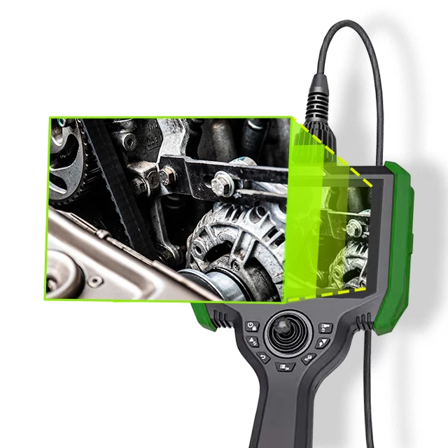 720P High Resolution Camera Portable Snaked Borescope with 1.5M Testing Cable 360 Degree Rotation 5 inch LCD