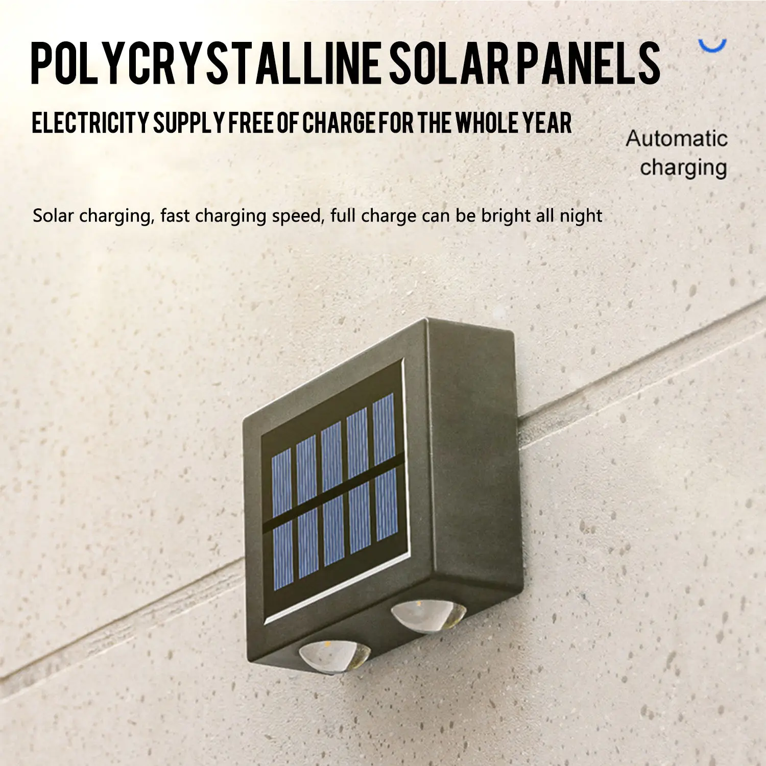 4LED up and down solar wall light, outdoor decoration garden courtyard home wall light waterproof solar light garden