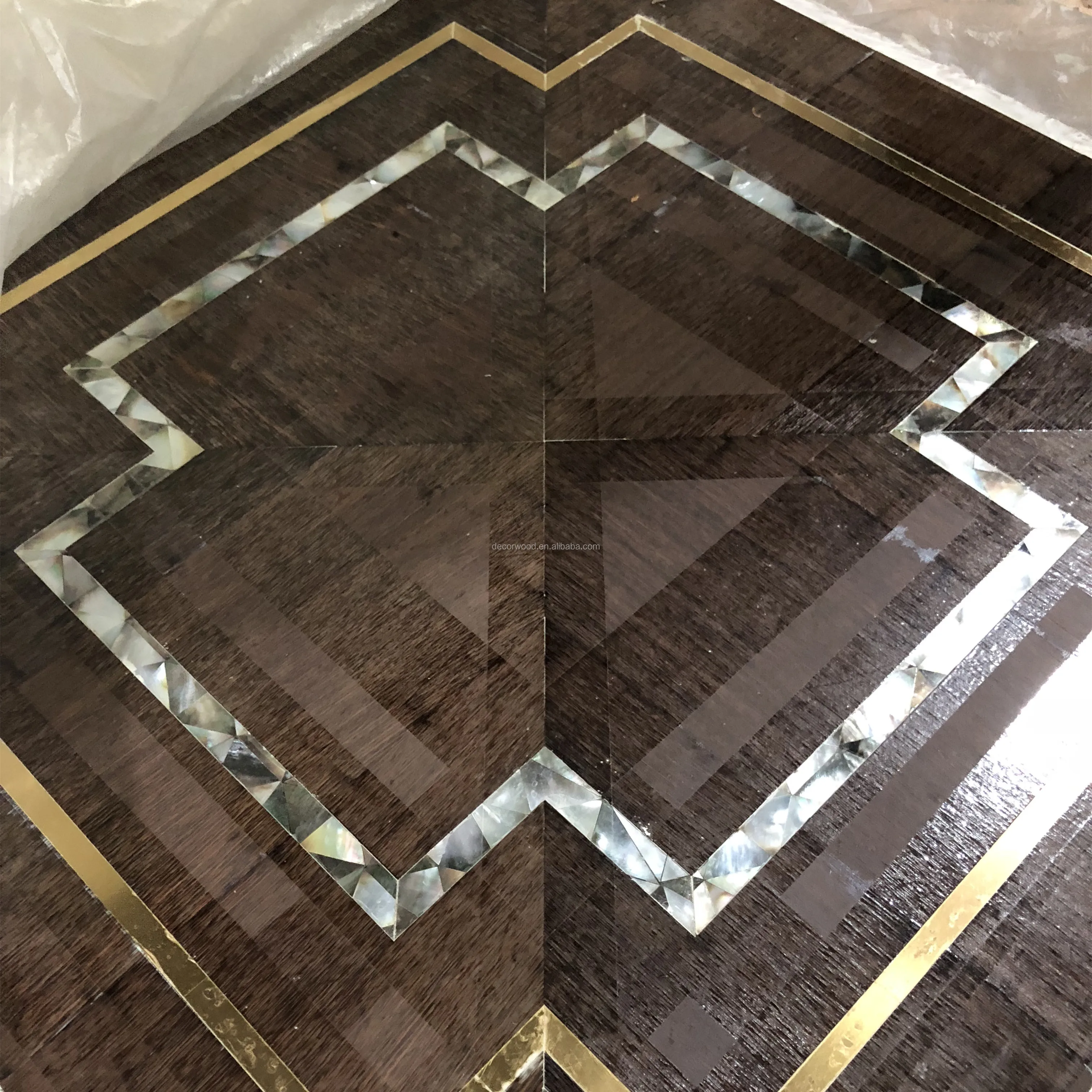 antique parquet wood good quality metal inlay antique mother of pearl inlay wood parquet flooring