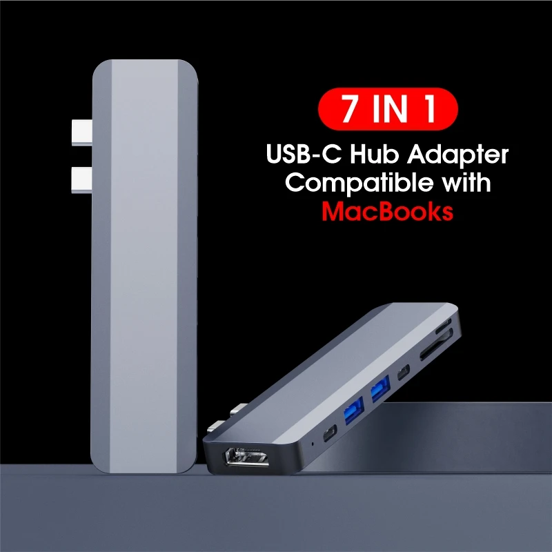 New 10 Port type c hub usb 3.0 otg hub 4K HDTV-compatible SD TF card reader for macbook pro air laptops usb c hubs