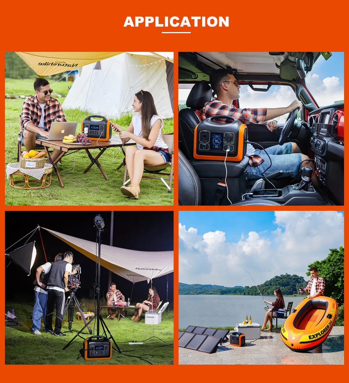 No gasoline No noise Campers RVs Tragbare Powerstation Outdoor LiFePO4 Battery Portable Power Station 1200W 220V Solar Generator