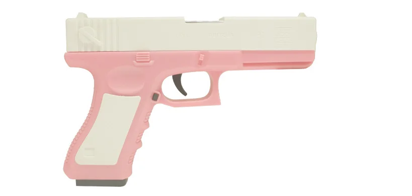 toy bb gun with soft bullets educational toys gifts for kids boys girls adults plastic shell ejecting laser glock toy gun