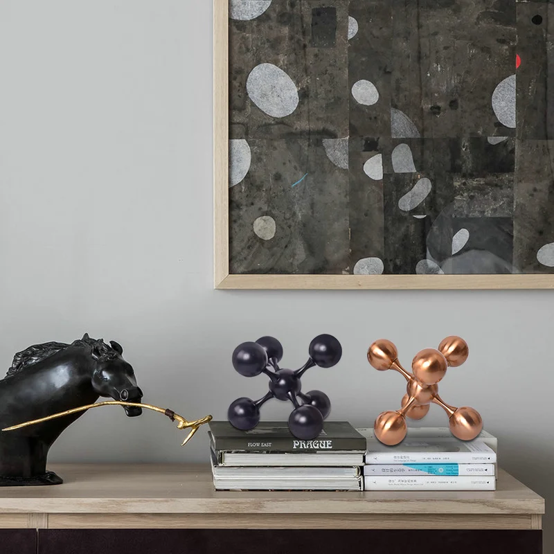 Modern minimalist creative glass crystal ball ornaments living room home decorations desktop room model room soft furnishings