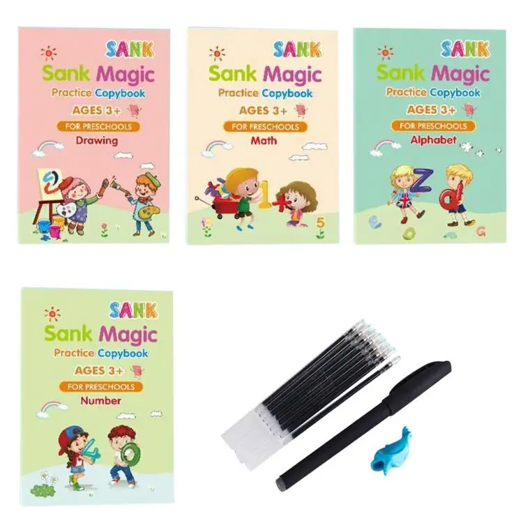 
Copybook Set Practical Reusable Writing Tool for Children Sank Magic Practice Copybook 