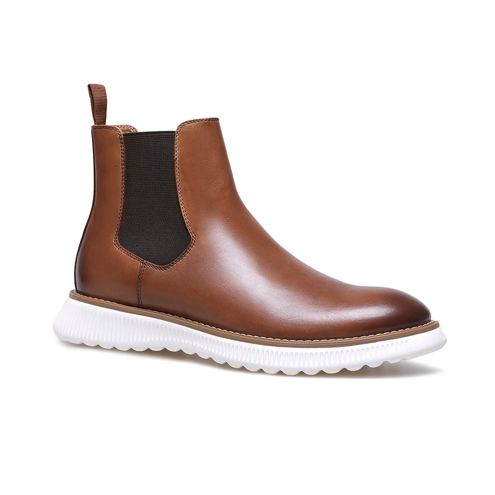 
ABINITIO Fashion Designer Men Winter Genuine Leather Casual Boots Shoes 