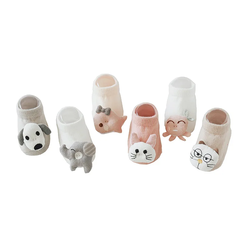 
Hot sale soft cartoon animal socks for newborns non slip baby socks 