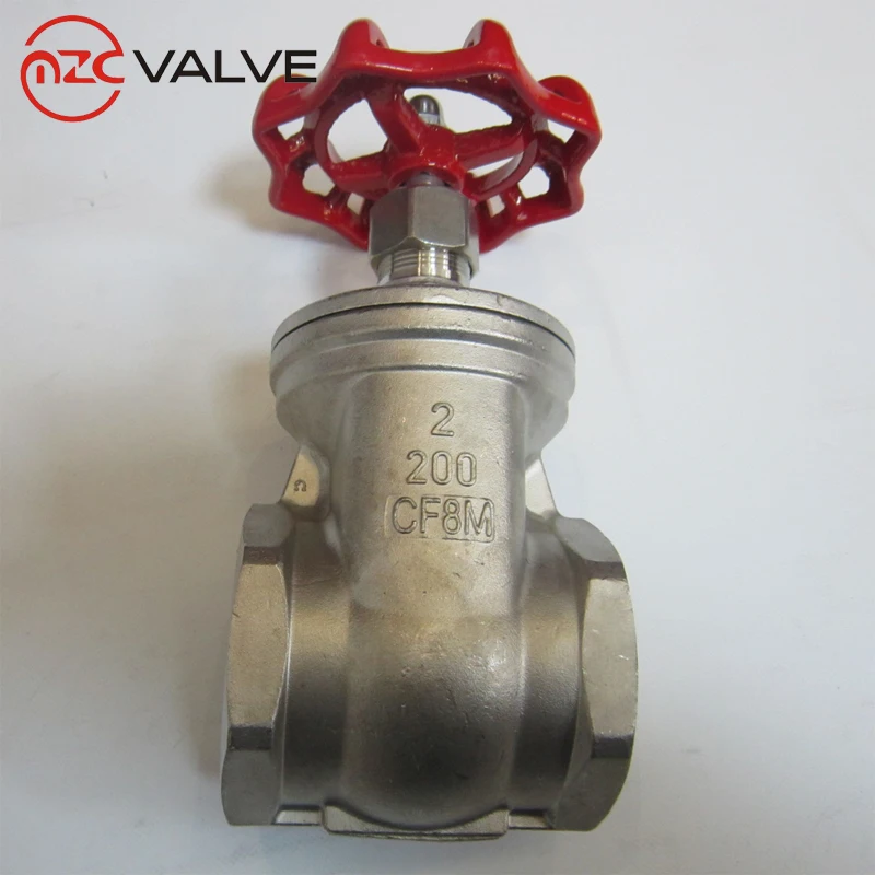 JIS 316/304 Stainless Steel Female Full bore bsp Thread CF8M npt 200wog screwed thread gate Valve with Wheel Handle