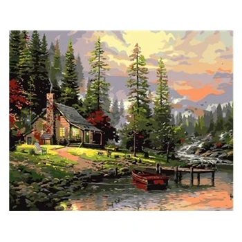 Custom Paint by Number Kits Landscape Paintworks DIY Oil Painting by numbers for Kids and Adults Beginner