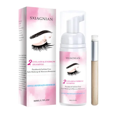 SXIAGNIAN Natural Makeup Cleaner Foam Eyebrow Eyelash Extension Shampoo