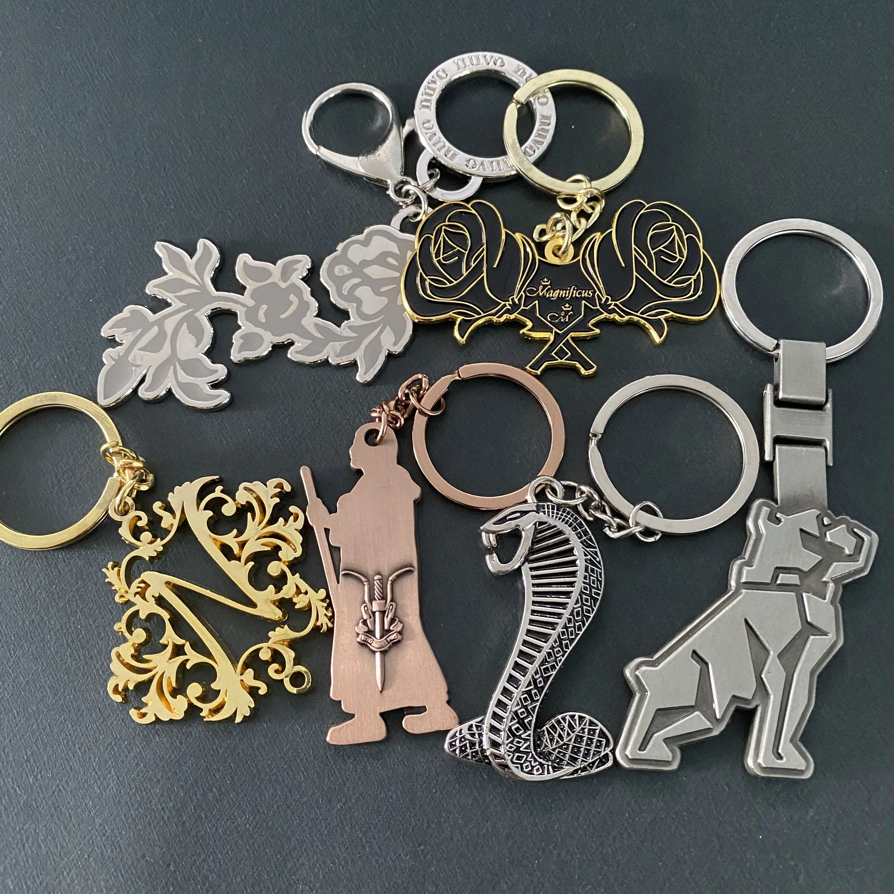 Oval Shaped Metal Engraved Stainless Steel Keychain