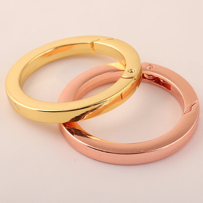 33mm Round Carabiner Spring Gate O Ring Openable Keyring Leather Bag Belt Strap Chain Buckle Snap Clasp Clip