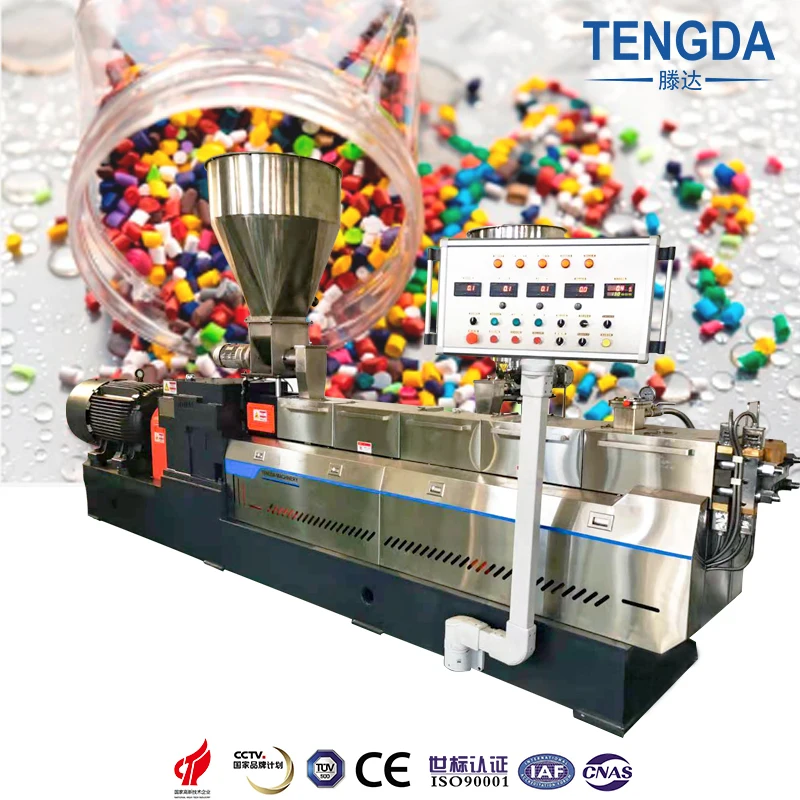 pet flakes pelletizing extruder plastic melting machine for recycling