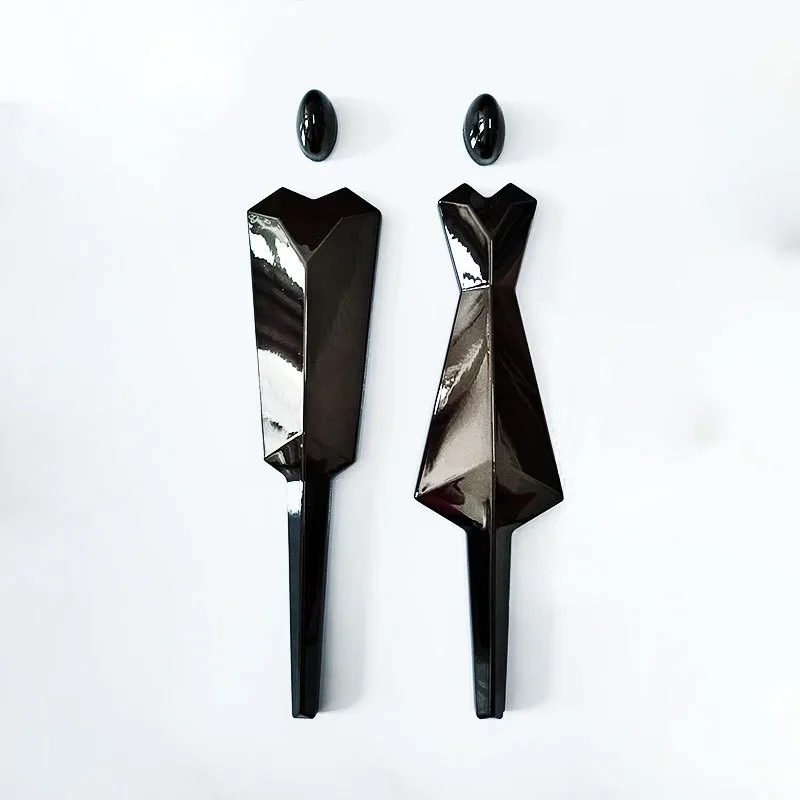 Factory Custom Door Plate Sign   3D Logo Sign Bathroom Door Sign Toilet Sticker Signage