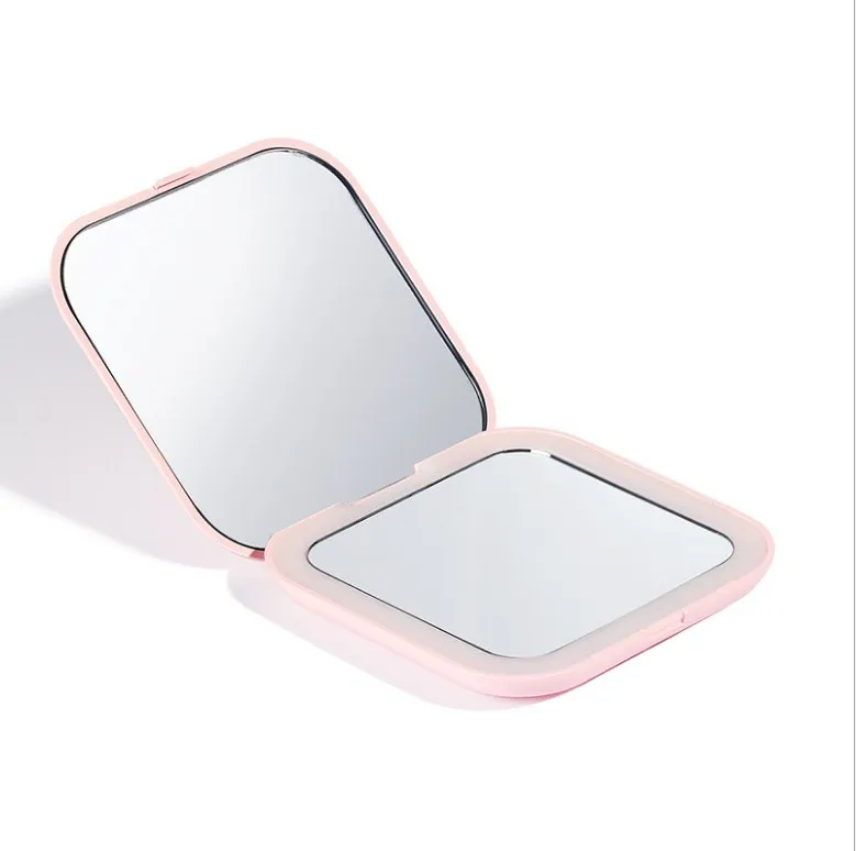 Newest Foldable Pocket Hand Beauty Travel Comfortable Cosmetic LED Vanity Makeup Mirror