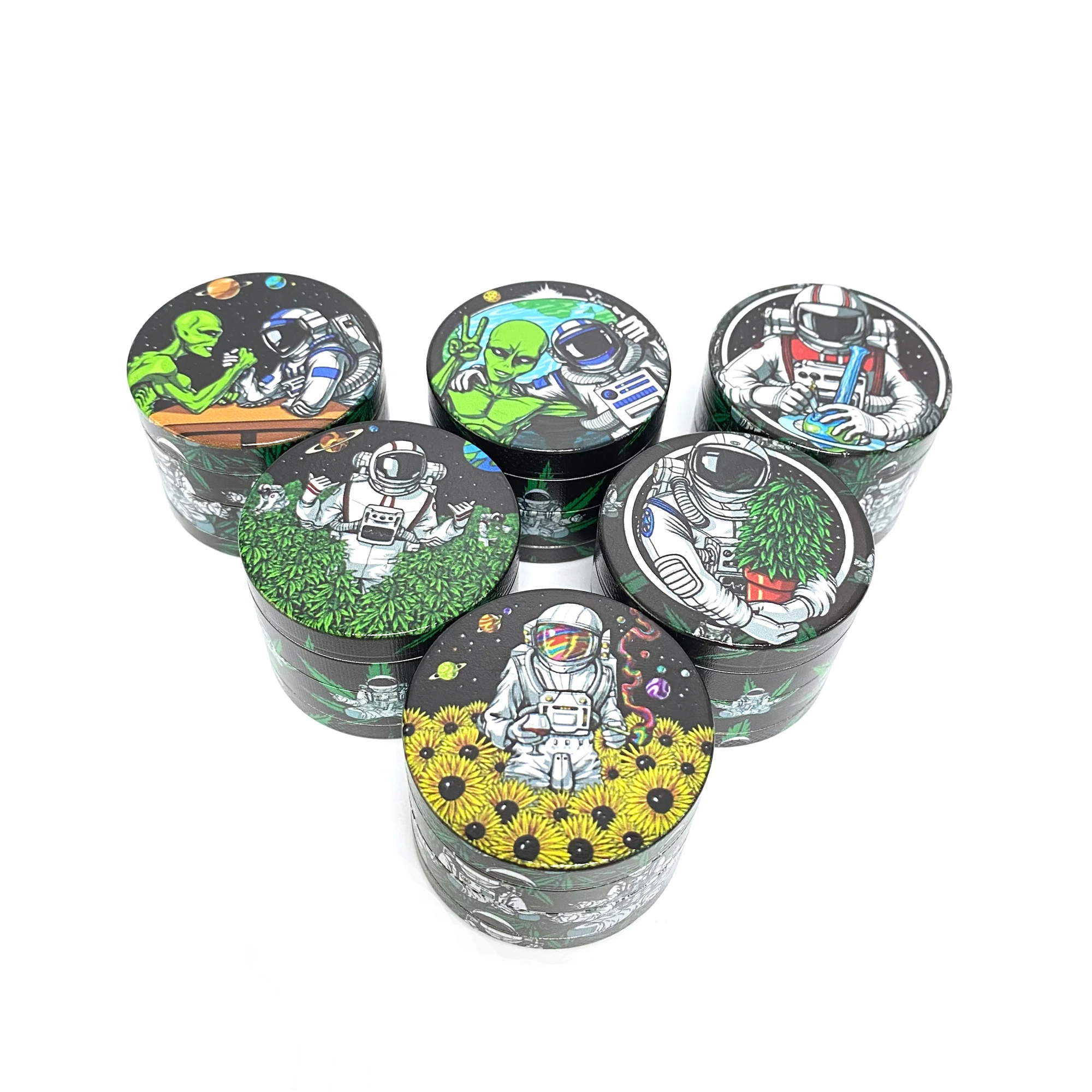 Smoking Accessories Grinders Herbal Tobacco Zinc Alloy Metal Grinder 4 Layers Dry Herb Grinder