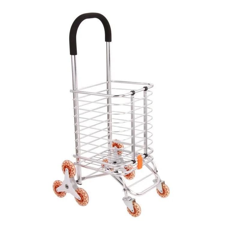 2021 In Stock Cheap Shopping Trolley Cart Foldable For Transportation High-Grade Quality With Climbing Wheels