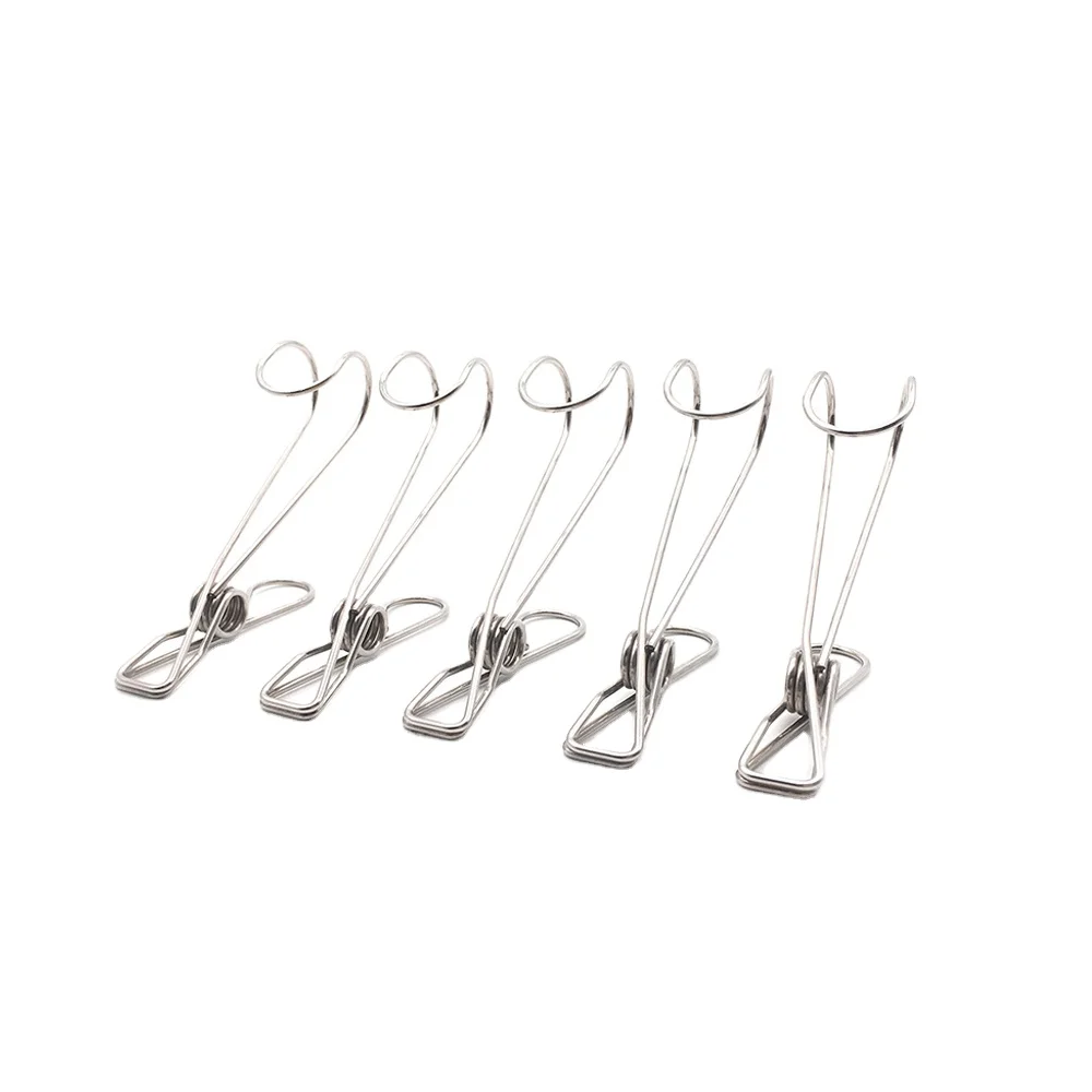 Wholesale Sale Stainless Steel Binder Clips Laundry Clothing Stainless Steel Pegs Shaped Clips