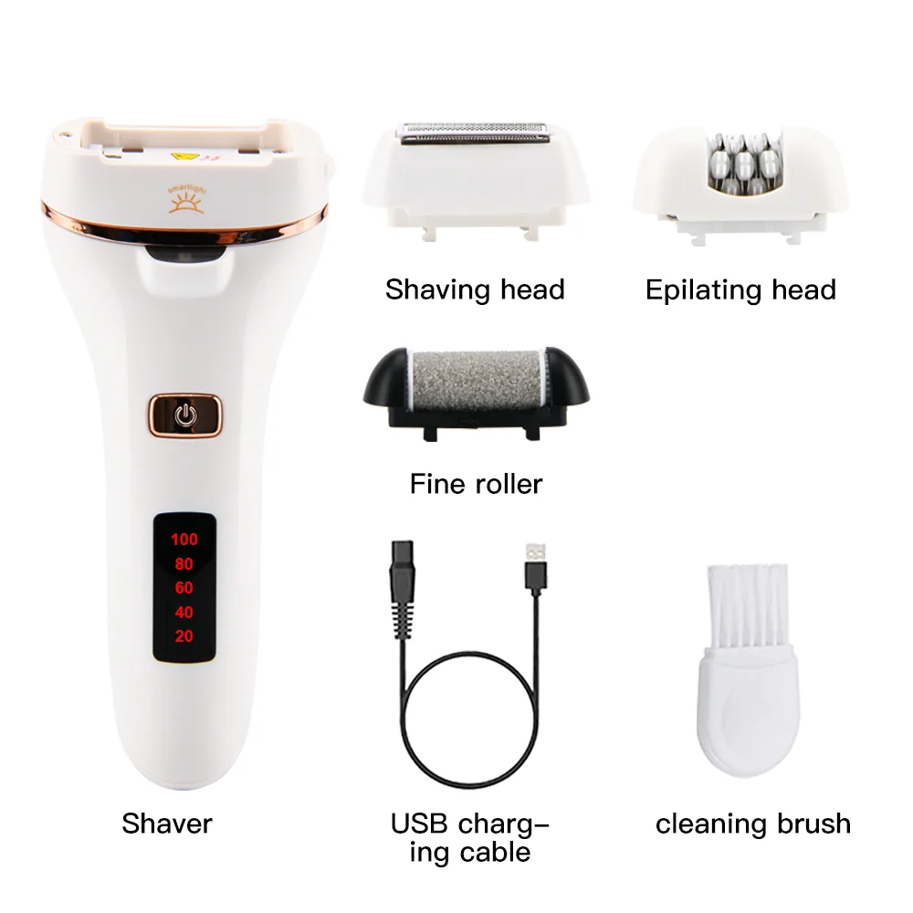 3 in1 Multifunctional Electric Shaver Professional Pedicure Rechargeable Foot File Callus Remover