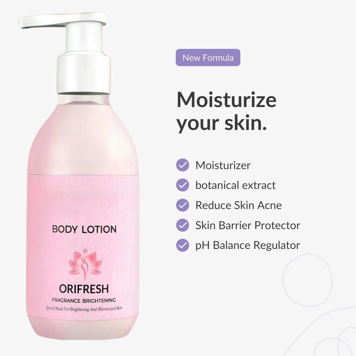 Wholesale Fragrant Whitening Body Lotion Lightening Moisturizing Body Lotion Ph Balance Regulator Reduce Skin Acne