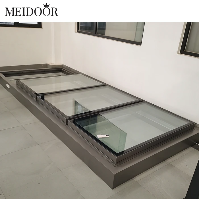 Wholesale Custom Artificial Blinds Motorized Sky Aluminum Double Glass Round Soundproof Skylight Roof Window