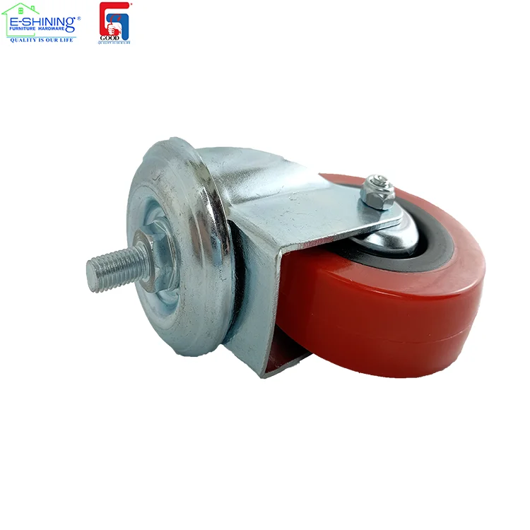 Factory Price Threaded Stem Casters Pvc Industrial Swivel Wheels With Plastic Insert