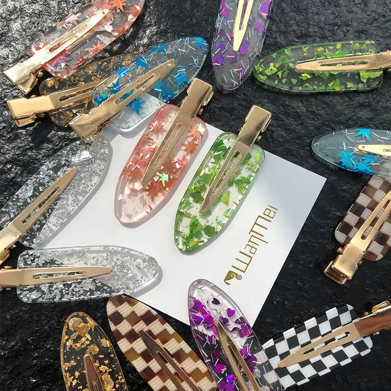  New arrival clip fashion crystal hairpin transparent broken beautiful design for