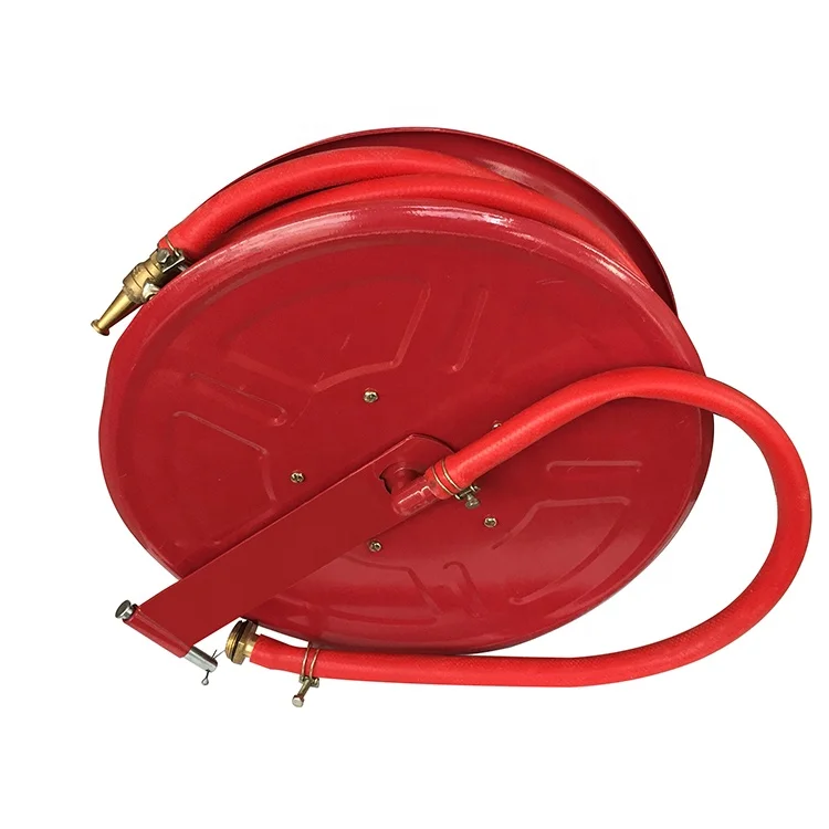 Red painting or customized Fire Fighting Equipment 50ft Capacity Pressure washer hose reel Fire Hose Reel size 3/4' or 1'