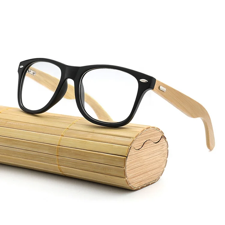 Fashion Wooden Bamboo Sunglasses with Polarized Lenses Squake Large Size Logo Customized  Color Selectable for Men